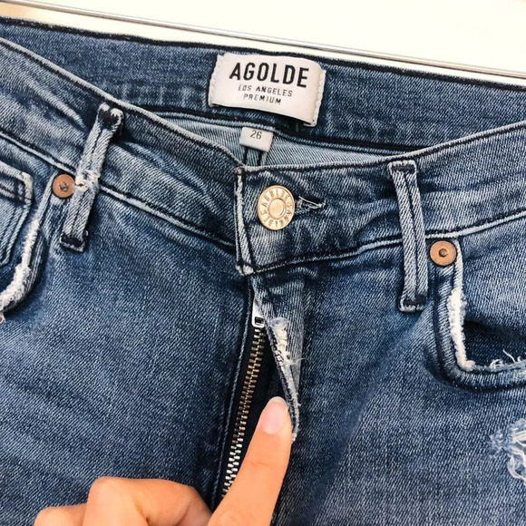 AGOLDE Sophie Crop Distressed Skinny Jean in Spell - Picture 8 of 11
